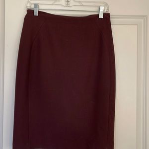 White House Black Market Pencil Skirt size 4 Maroon Color